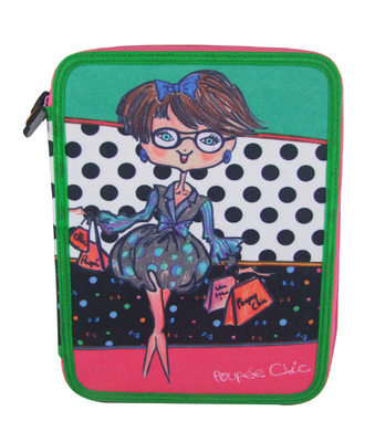 La caja de lápiz de 2 cremalleras/las cajas del lápiz coloreadas de los niños Zippered la bolsa 25×19.5×4.5 cm